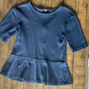 Gap peplum top with zipper